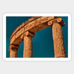 Greece. Ancient Olympia. Ruins of Philippeion. Detail. Sticker